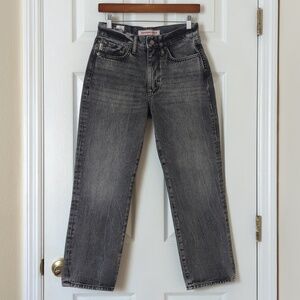 Superdry Classic High Waisted Straight Leg Rigid Jeans Lenox Grey 26/30